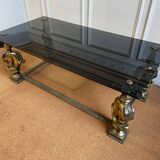 Table basse bronze à tête de chevaux