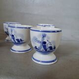 7 antique egg cups