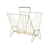 Vintage Design Gold Leaf Gilded Magazine Rack Magazines Sixties