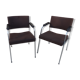 Paire de fauteuils conférence vintage
