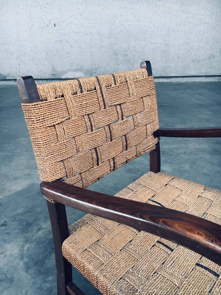 Bauhaus Style Rope Armchair by Axel Larsson, 1930s
