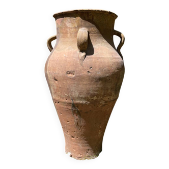 Ancient terracotta pottery jar