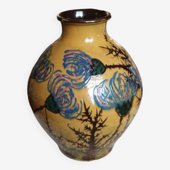 Vase Art déco Émile Simonod terre cuite vernissée