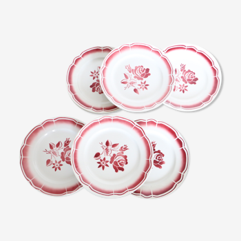 6 assiettes plates Badonviller