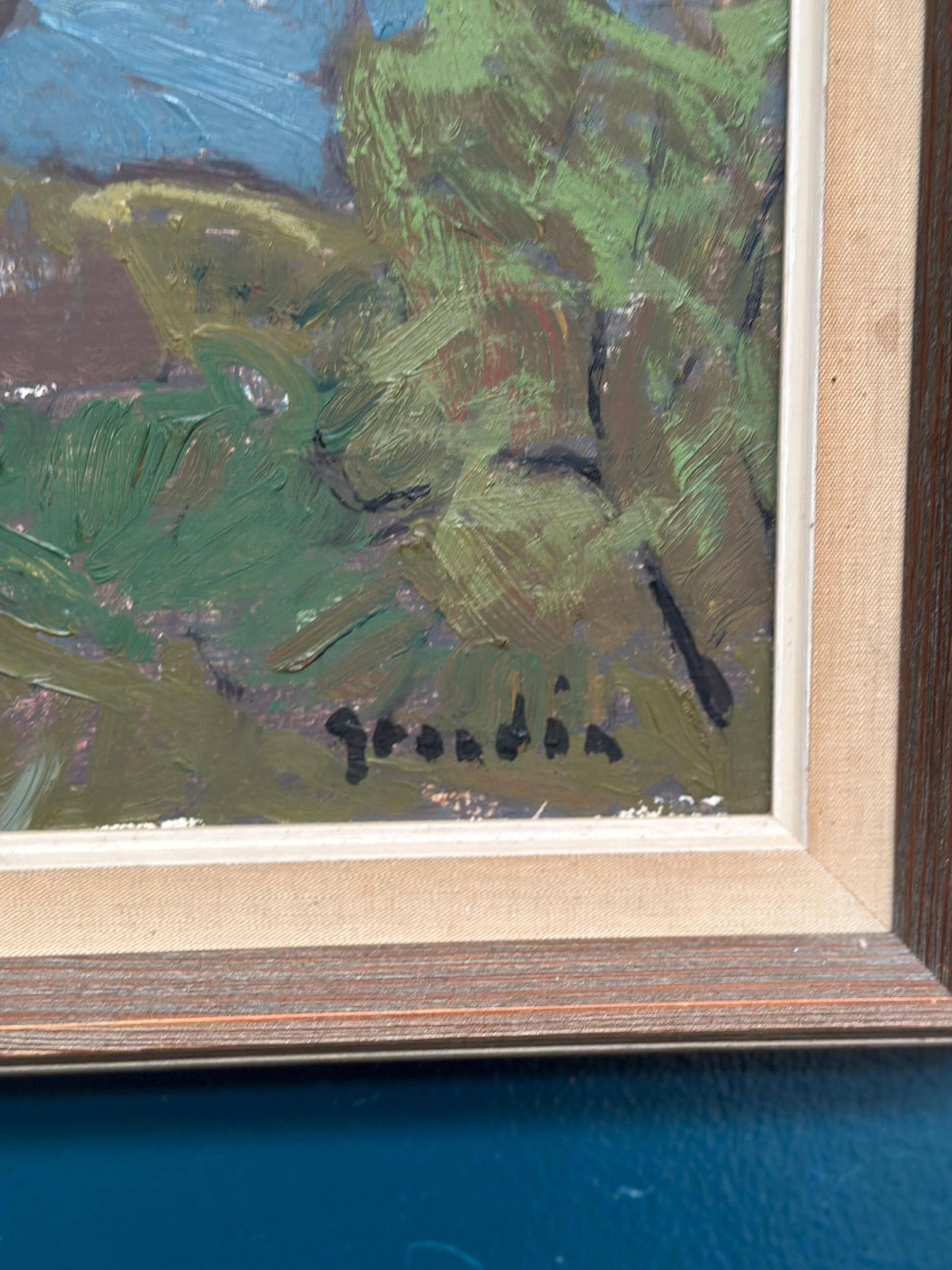 Original Swedish Oil on Panel – “Autumn Trees” by Svän Grandin – Signed
