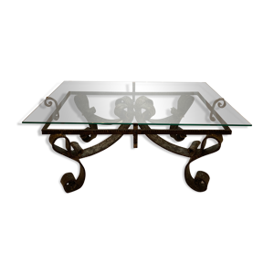 table basse en fer forgé