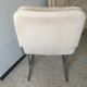 Set of 4 chairs in cream velvet seventies