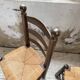 Straw chairs oak 1940s Dudouyt