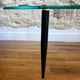 Set of trundle coffee tables in glass and brass