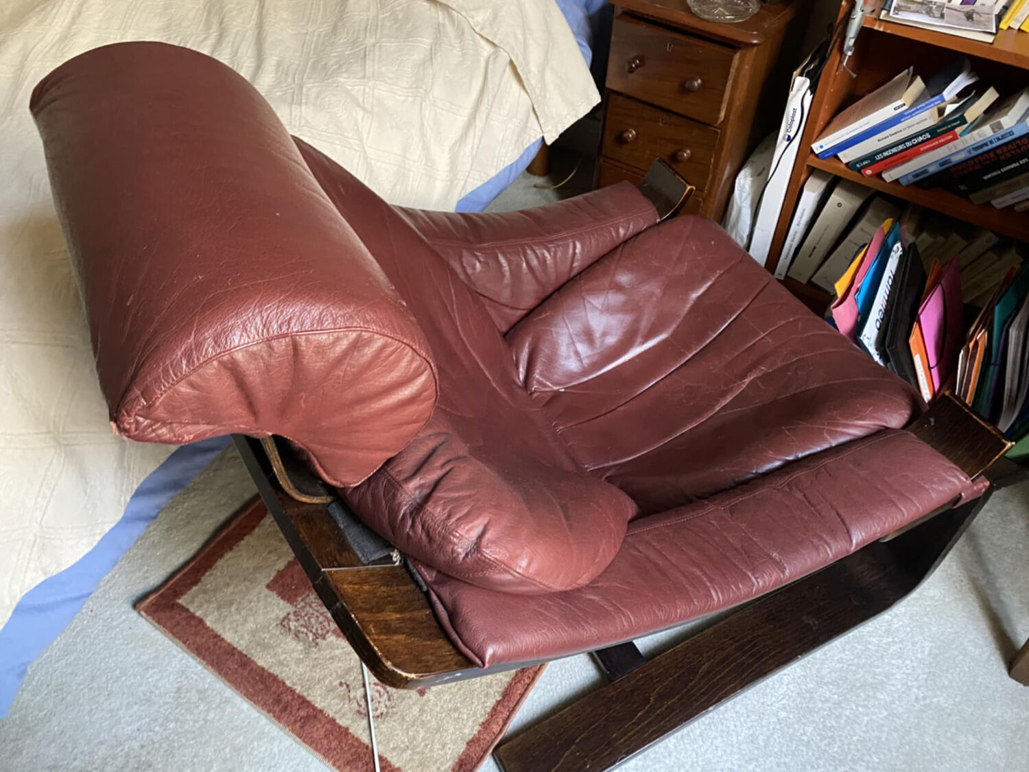 Kroken red leather armchair