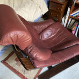 Kroken red leather armchair