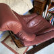Fauteuil Kroken cuir rouge