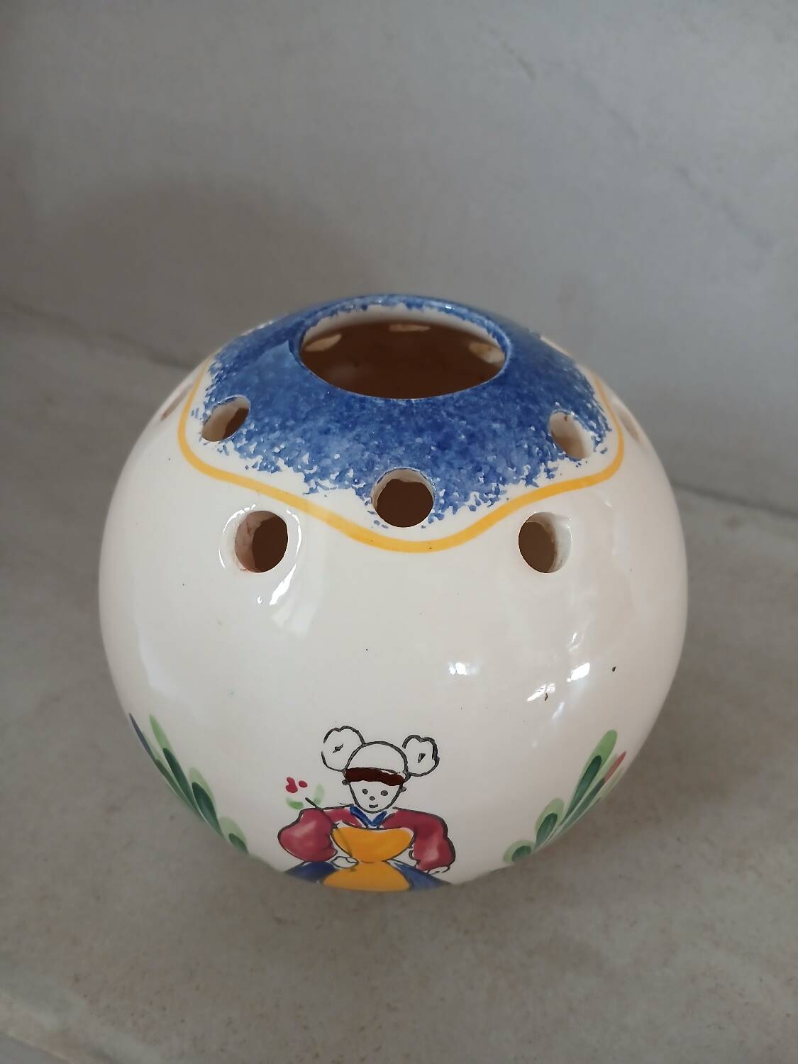 Breton ceramic vase / flower pick