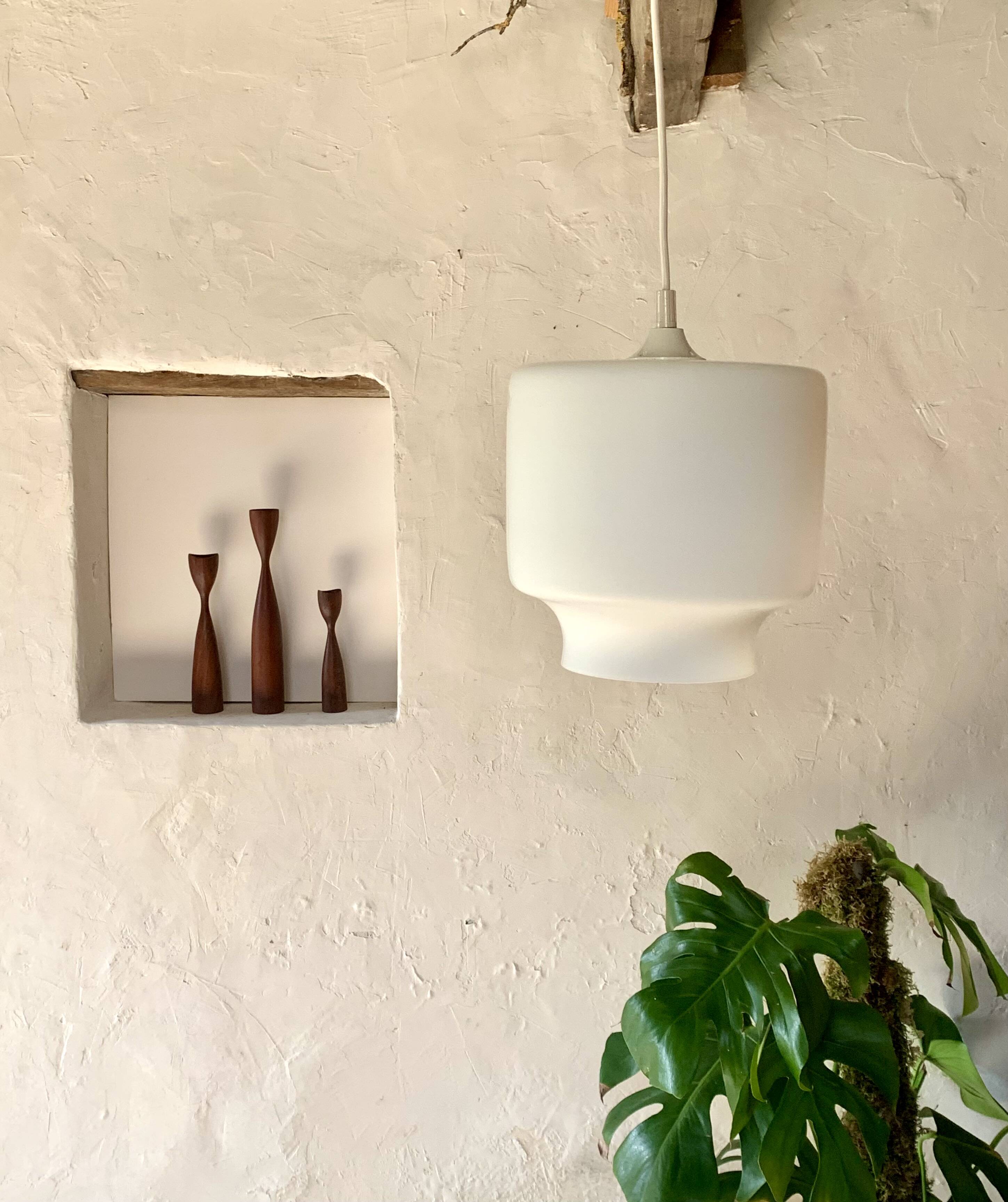 Vintage opaline pendant light
