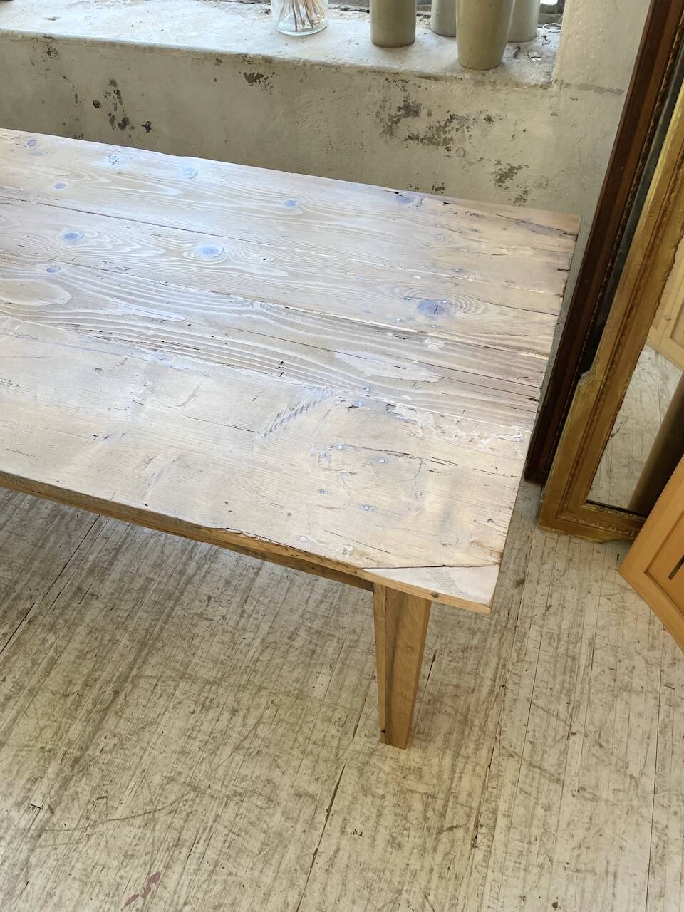 4m XXL pine and oak farmhouse table
