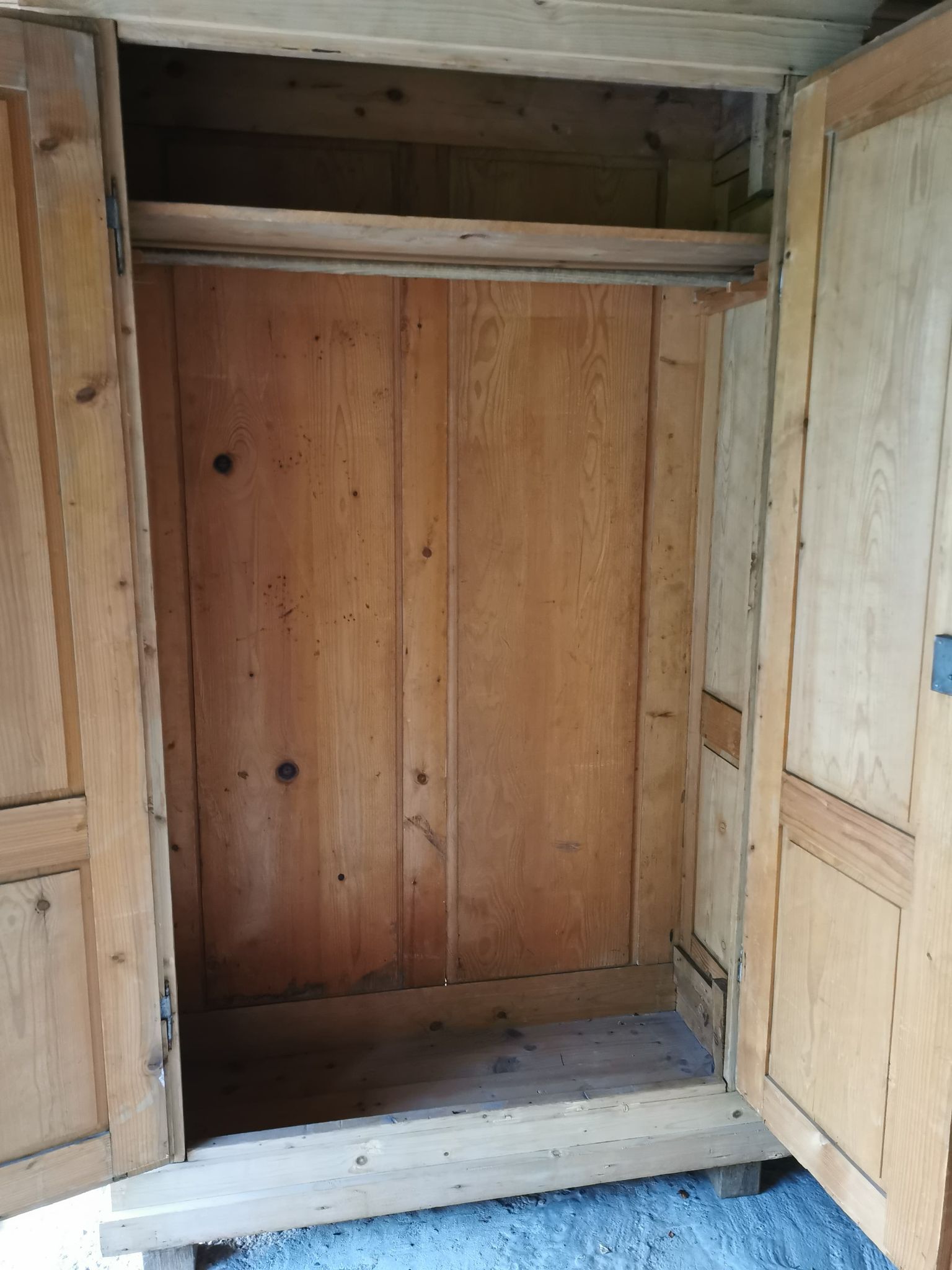 Solid pine wardrobe
