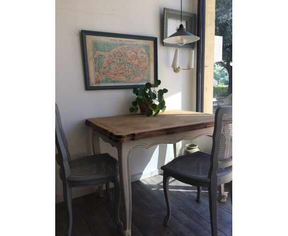 Table shabby avec rallonges