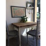 Shabby table with extension cords