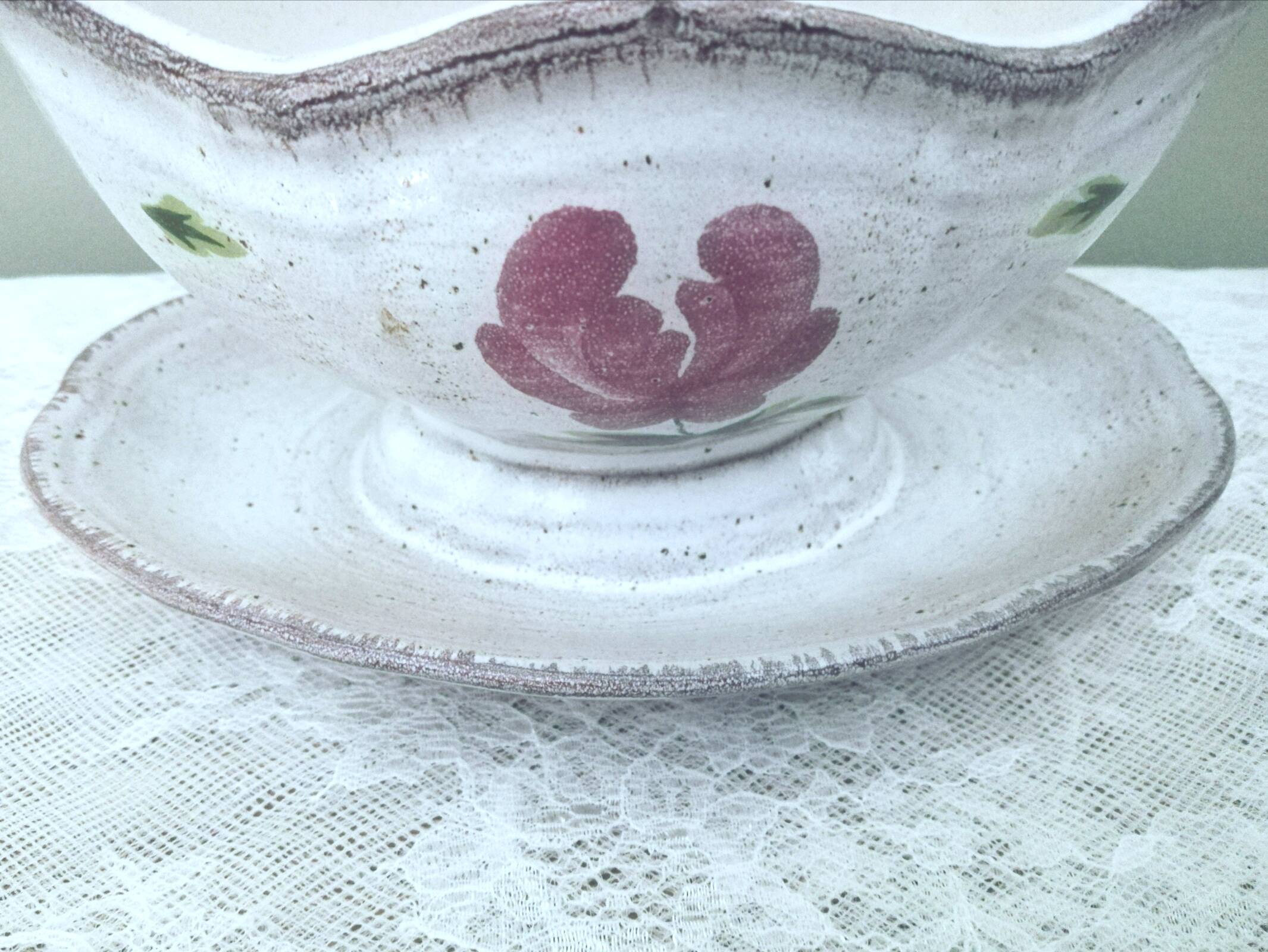 Stoneware sauce boat