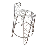 Designer metal high chair