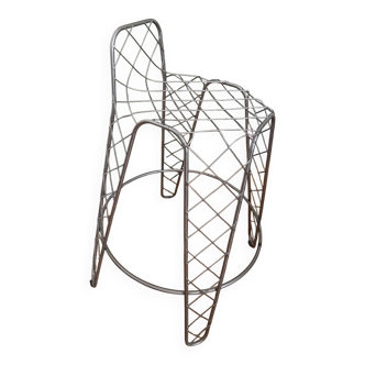 Designer metal high chair