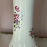 Large Hollohàza porcelain vase with floral motifs