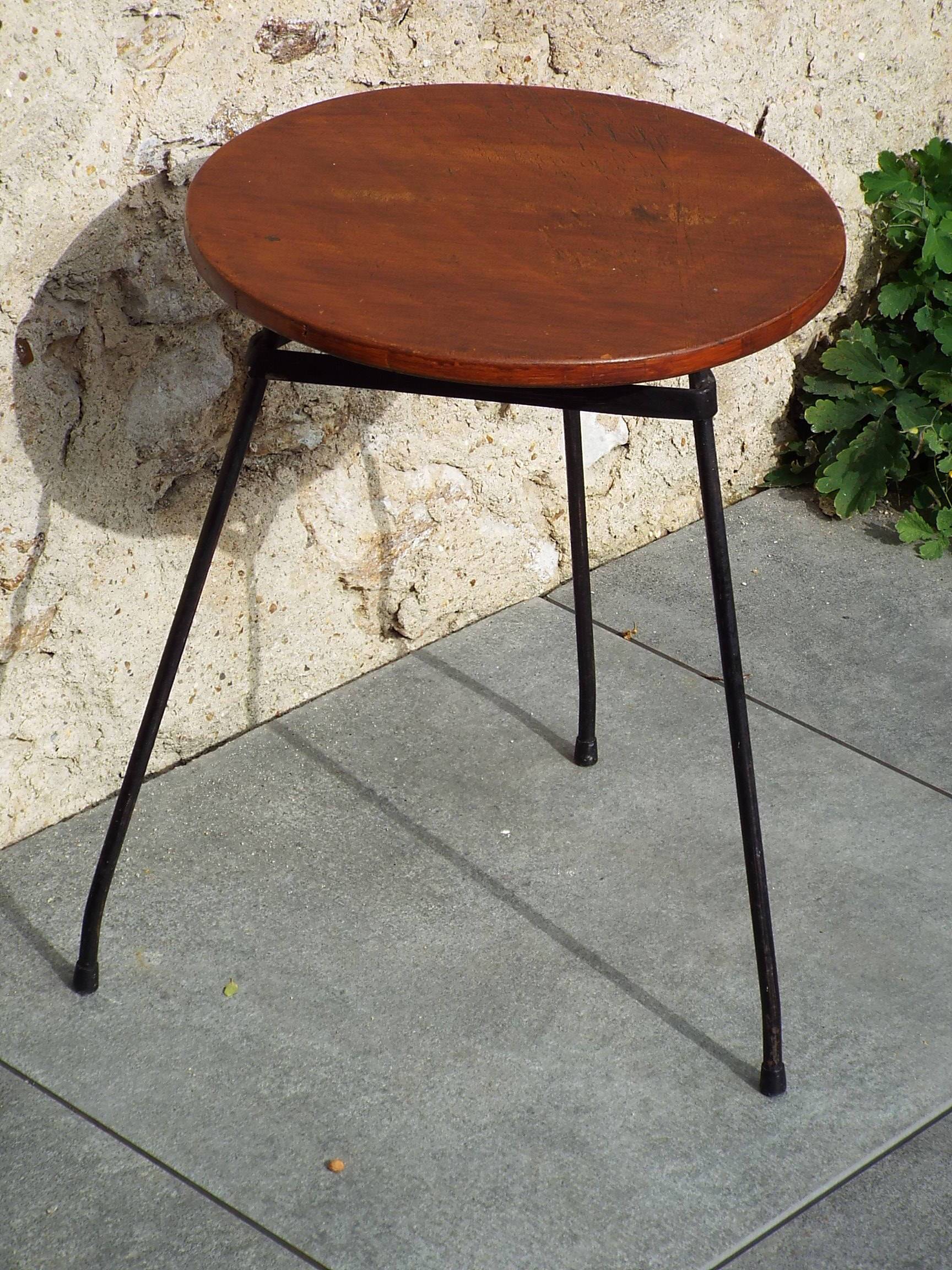 60s tripod end table