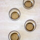 4 verres à eau en verre fumé