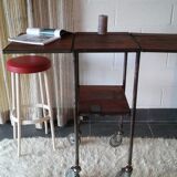 Industrial style wheeled occasional table