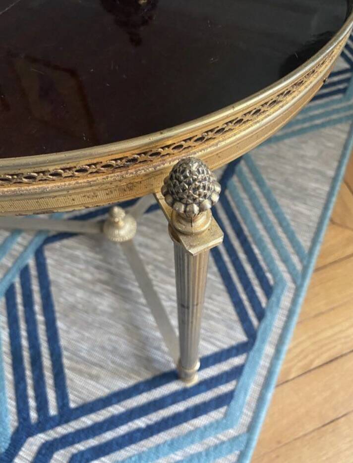 Small gold side table