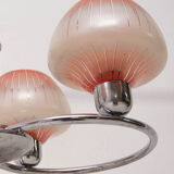 Lustre en chrome et verre, années 1950