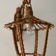 Louis Sognot rattan wall lamp from the 50s and 60s