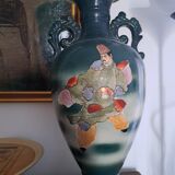 Pair of Satsuma vases 62 cm high