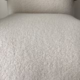 Vintage armchair completely restored with a French terry fabric