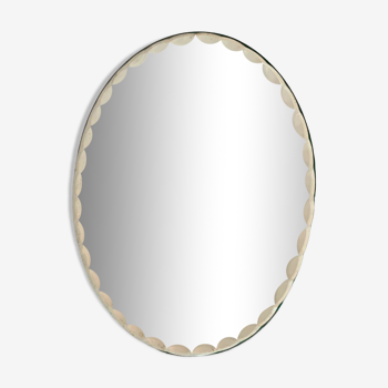 Miroir oval biseauté 30cm