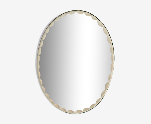 Miroir oval biseauté 30cm