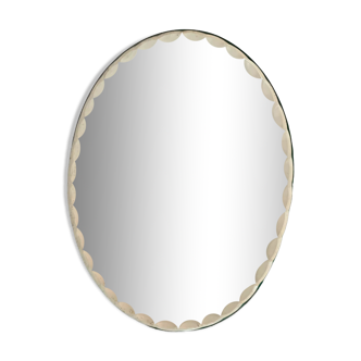 Beveled oval mirror / 30cm