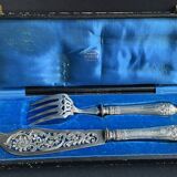 Fish serving cutlery – Silver Head of Minerva