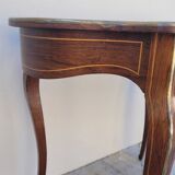 Napoleon III violin-shaped middle desk table 19th in marquetry