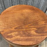Baumann style vintage beech wood stool