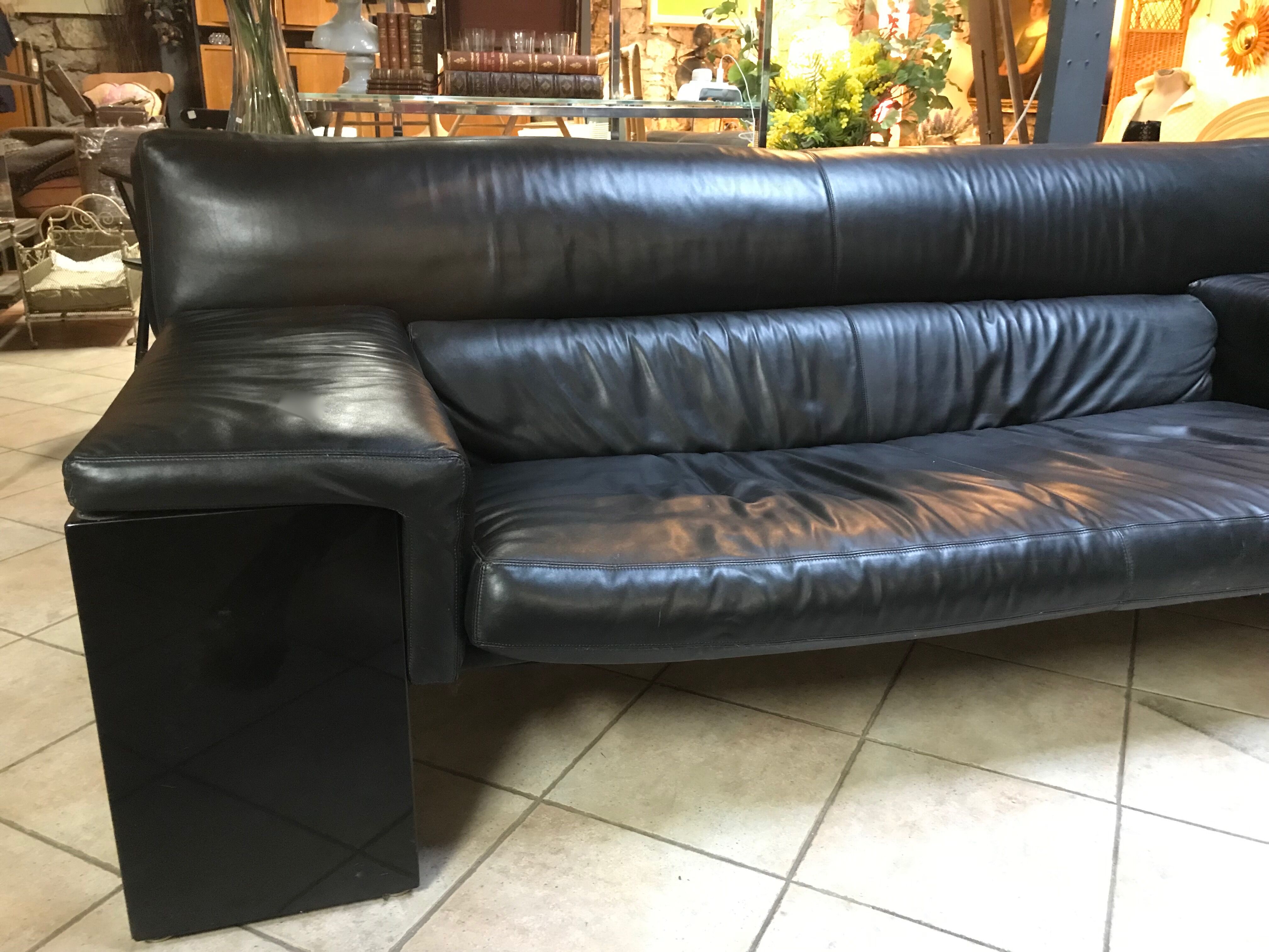 Sofa 3 places of Cini Boeri to model Knoll "Brigadier" 1970