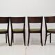 Ensemble de quatre chaises à manger/ Interier Praha, années 1950.