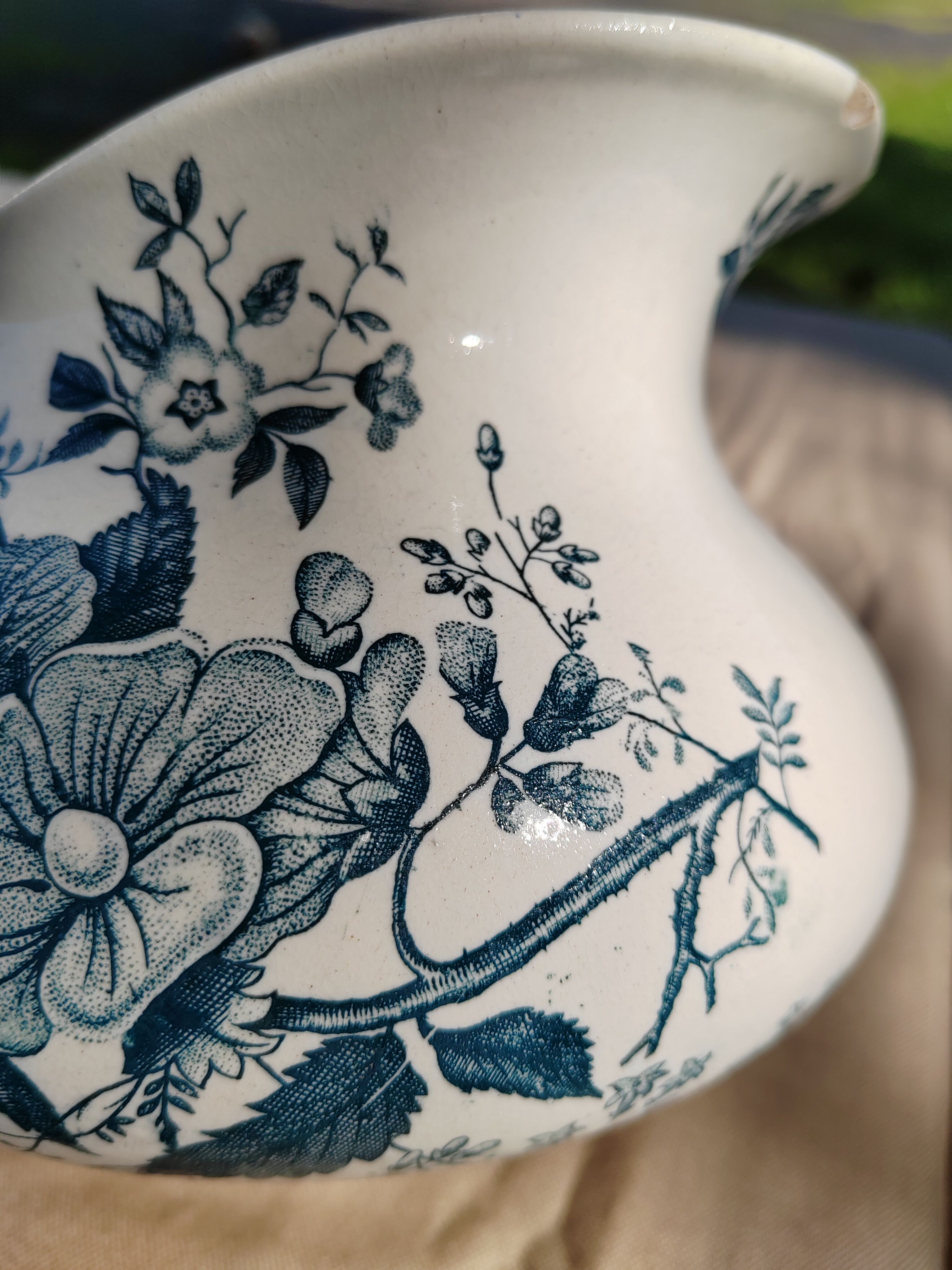 Bathroom pitcher blue floral decoration - Tierra del Fuego de Grigny