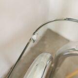 Table in metal chrome and glass 1970