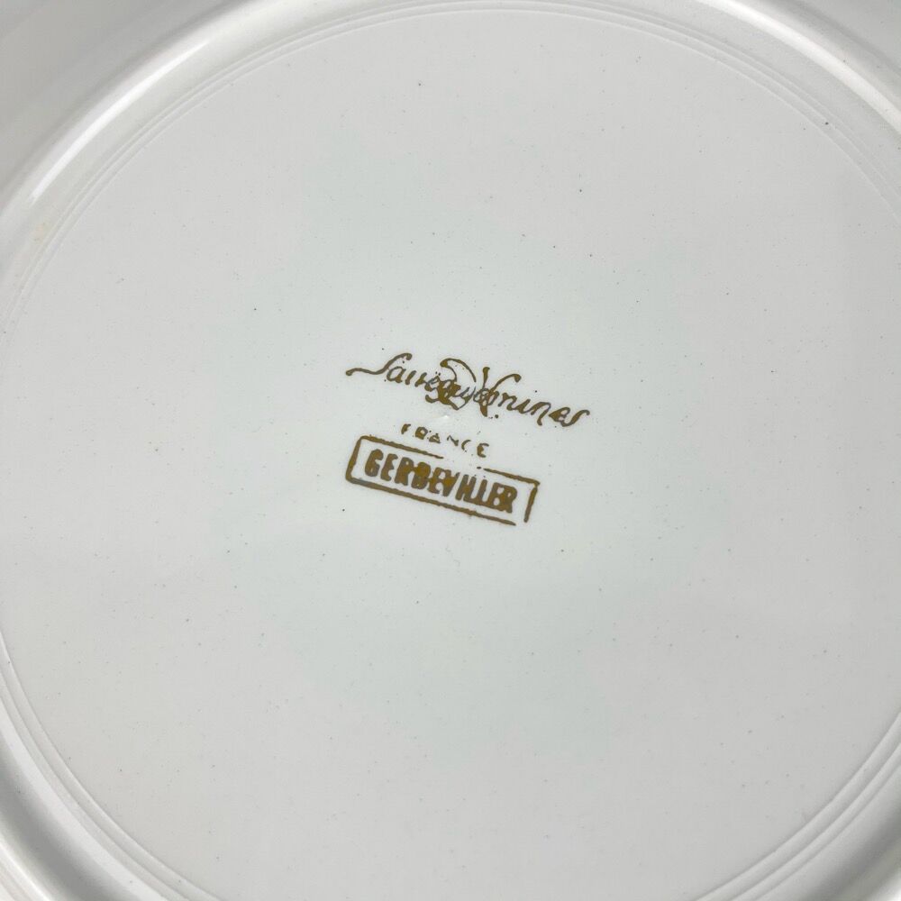 Six Plates Sarreguemines with scalloped edges