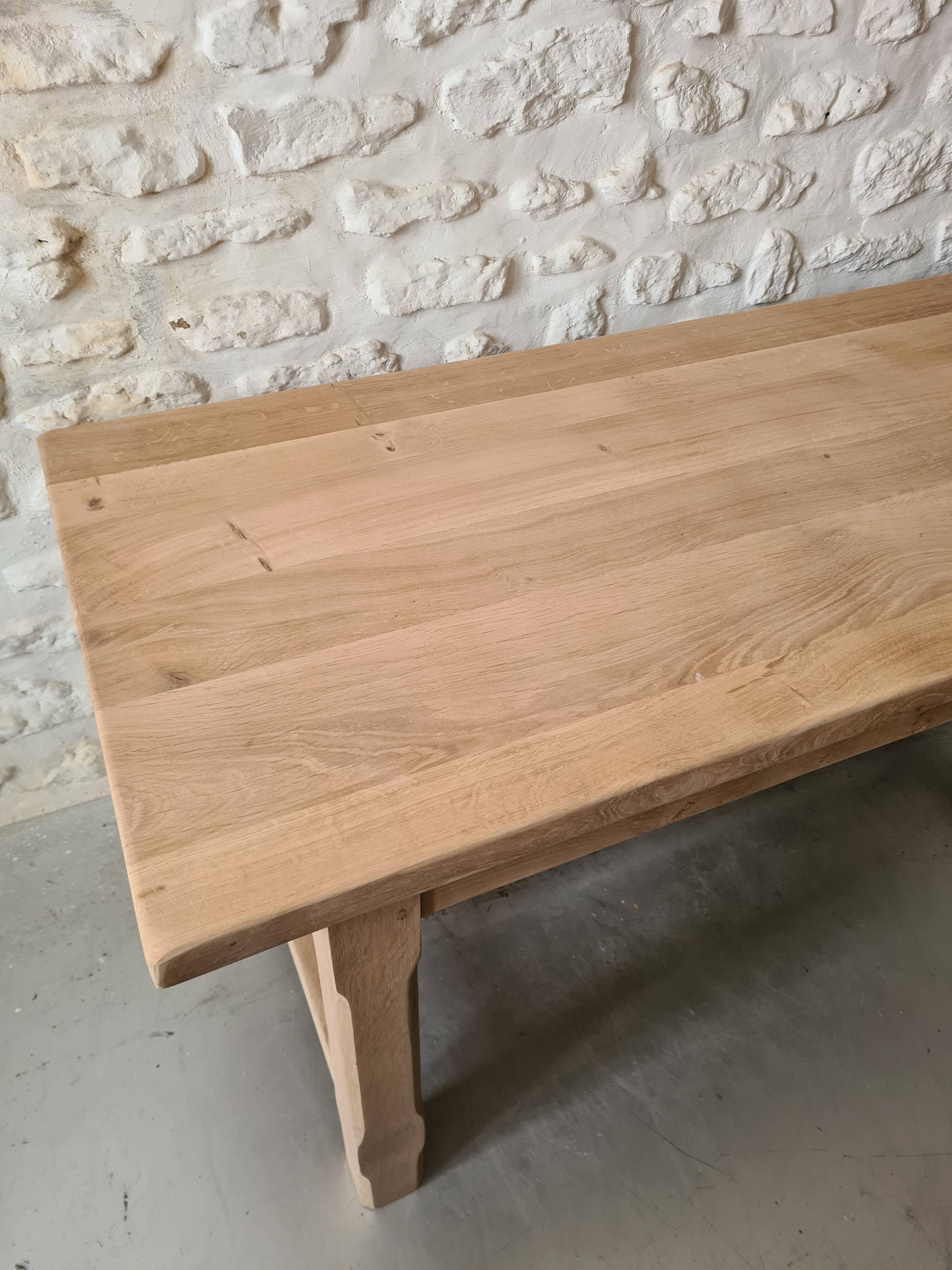 Solid oak farmhouse table