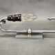 Czech Art Deco Chrome and Champagne Glass Wall Light, 1930s