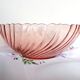 Rosaline service 5 cups and pink glass salad bowl