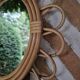 Miroir rotin vintage 1970
