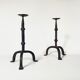 Pair of brutalist candlesticks, 1950 vintage